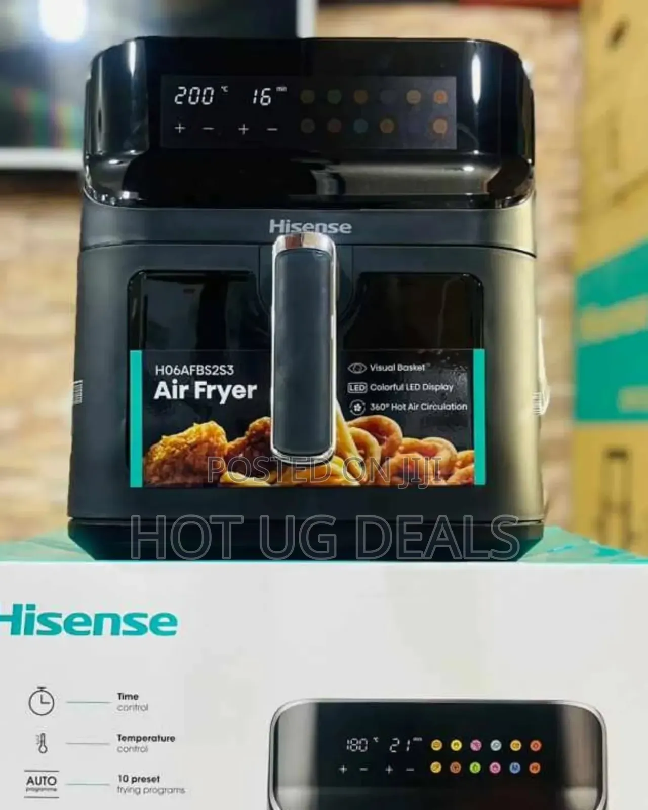 Hisense Digital Multifunctional Air Fryer 6.7l - Black