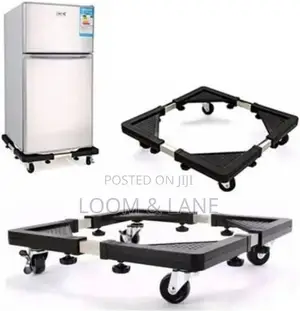 Adjustable Refrigerator Stand With 4 Locking Wheels