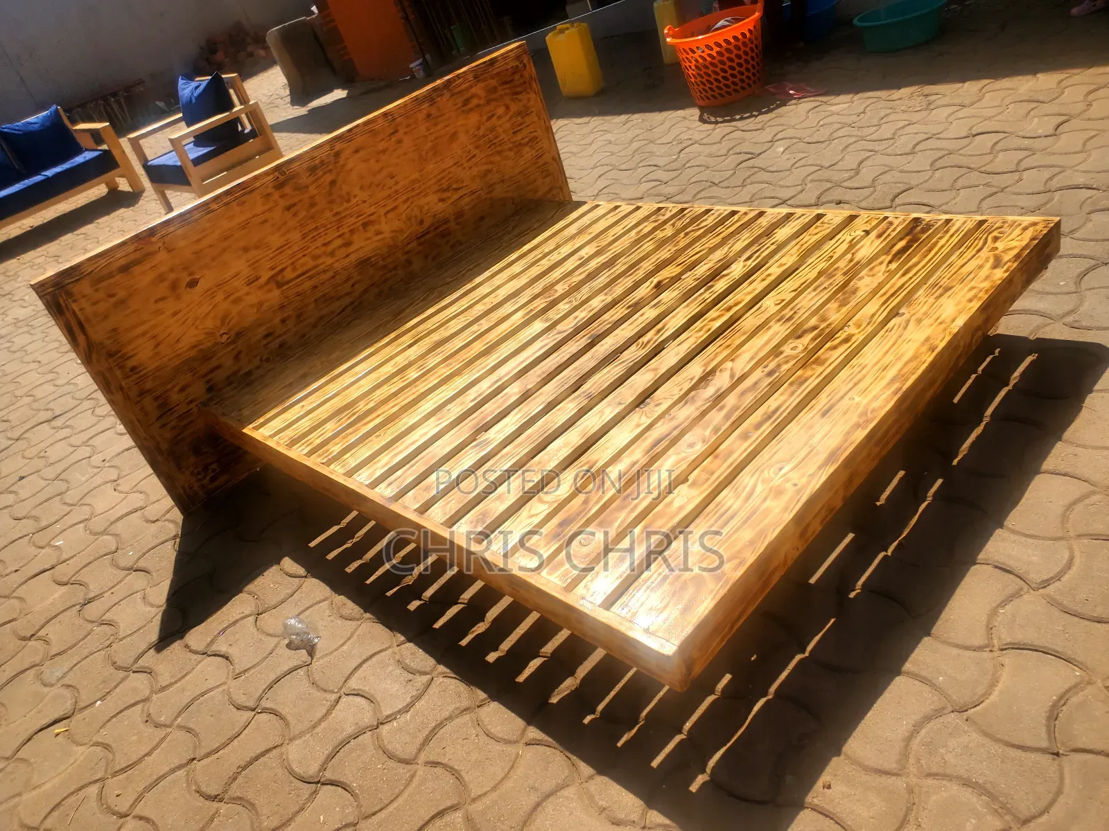 Pallet Bed Gas Scortched