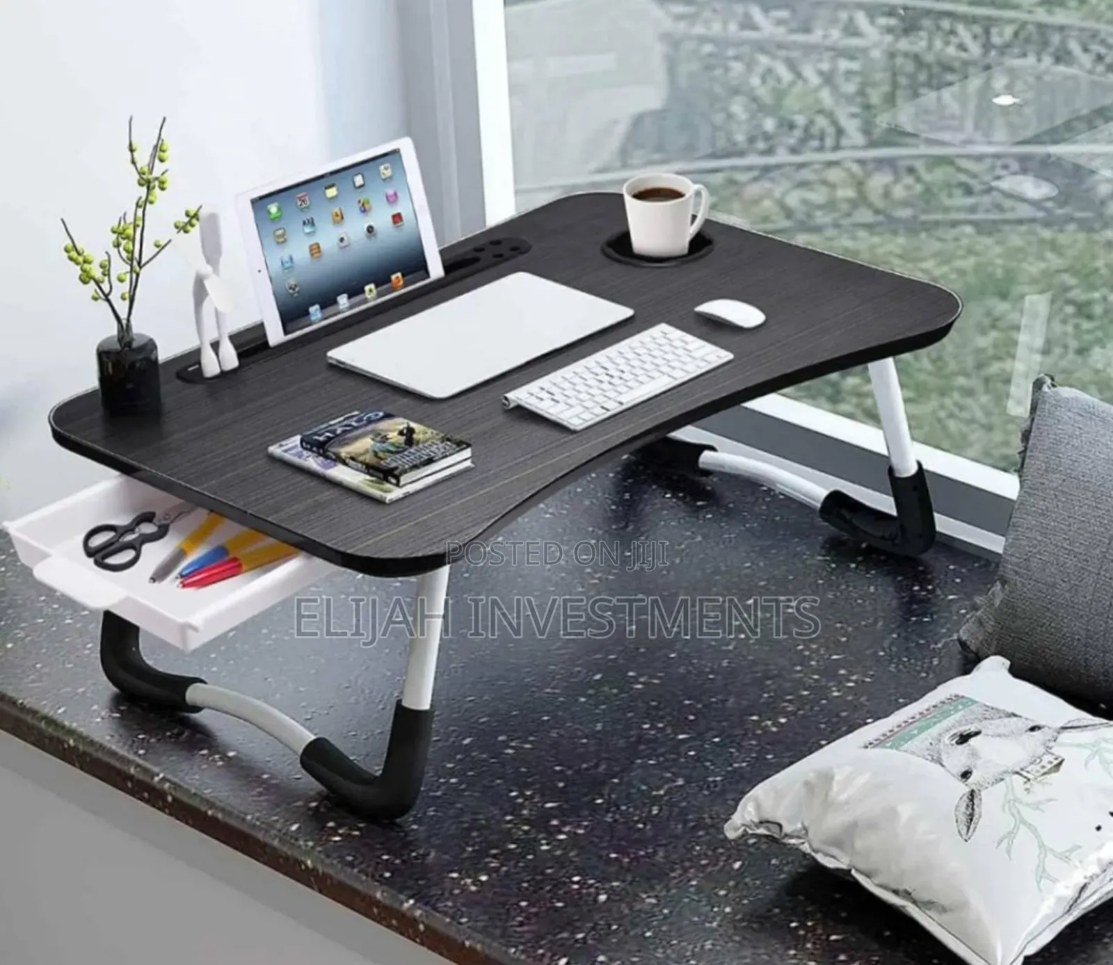 Foldable Wooden Laptop Desk for Couch