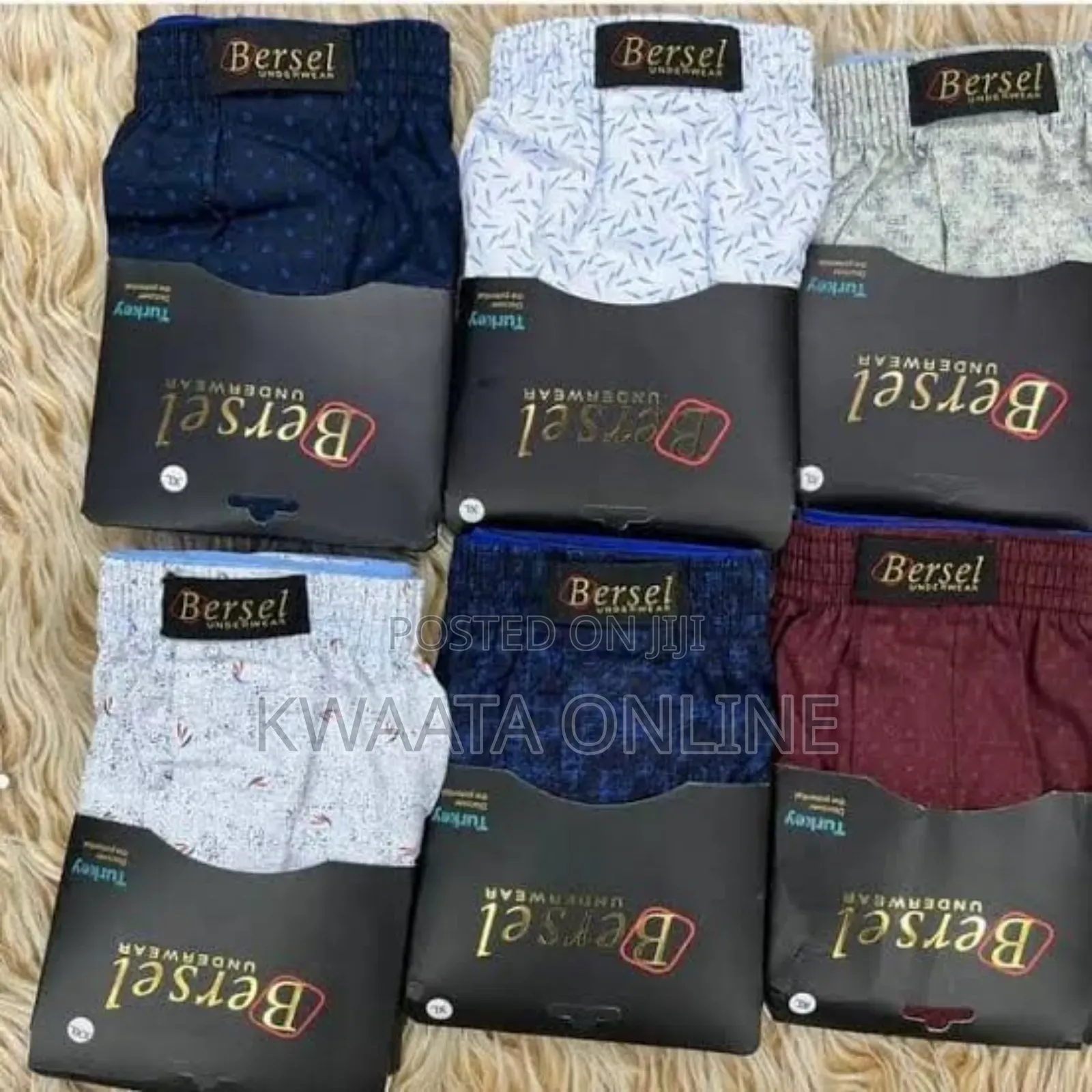 1 Piece Bersel Men's Big Tall Cotton Boxers-Turkey
