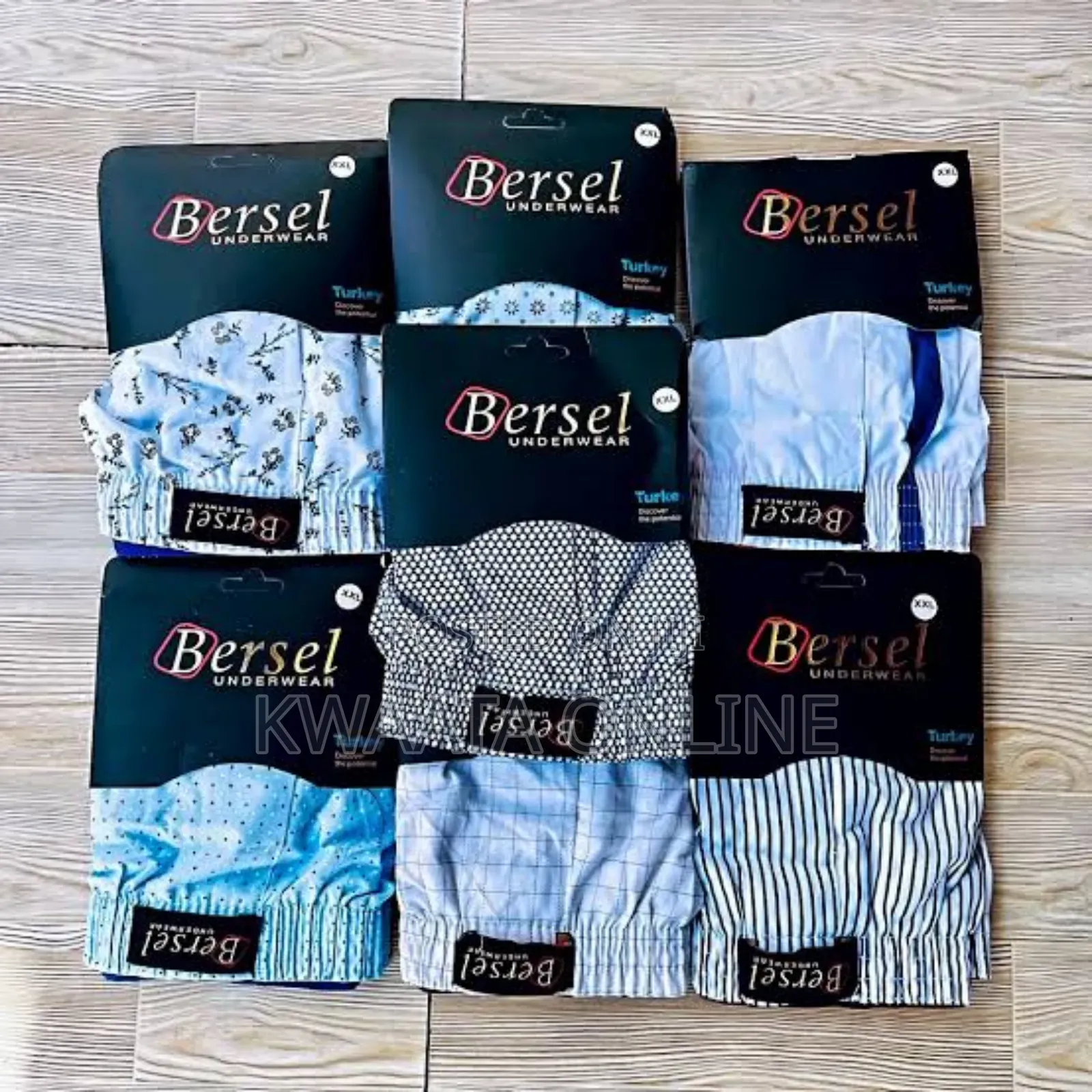 1 Piece Bersel Men's Big Tall Cotton Boxers-Turkey