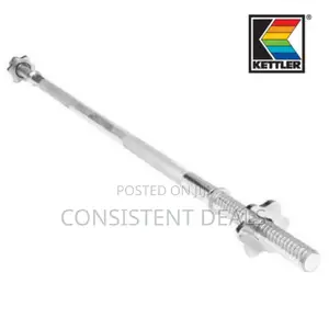 1.5m Weight Lifting Standard Barbell - Silver