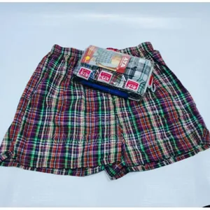 3 Piece Pack Ata Mens Boxers Cotton Tartan Checkered Shorts