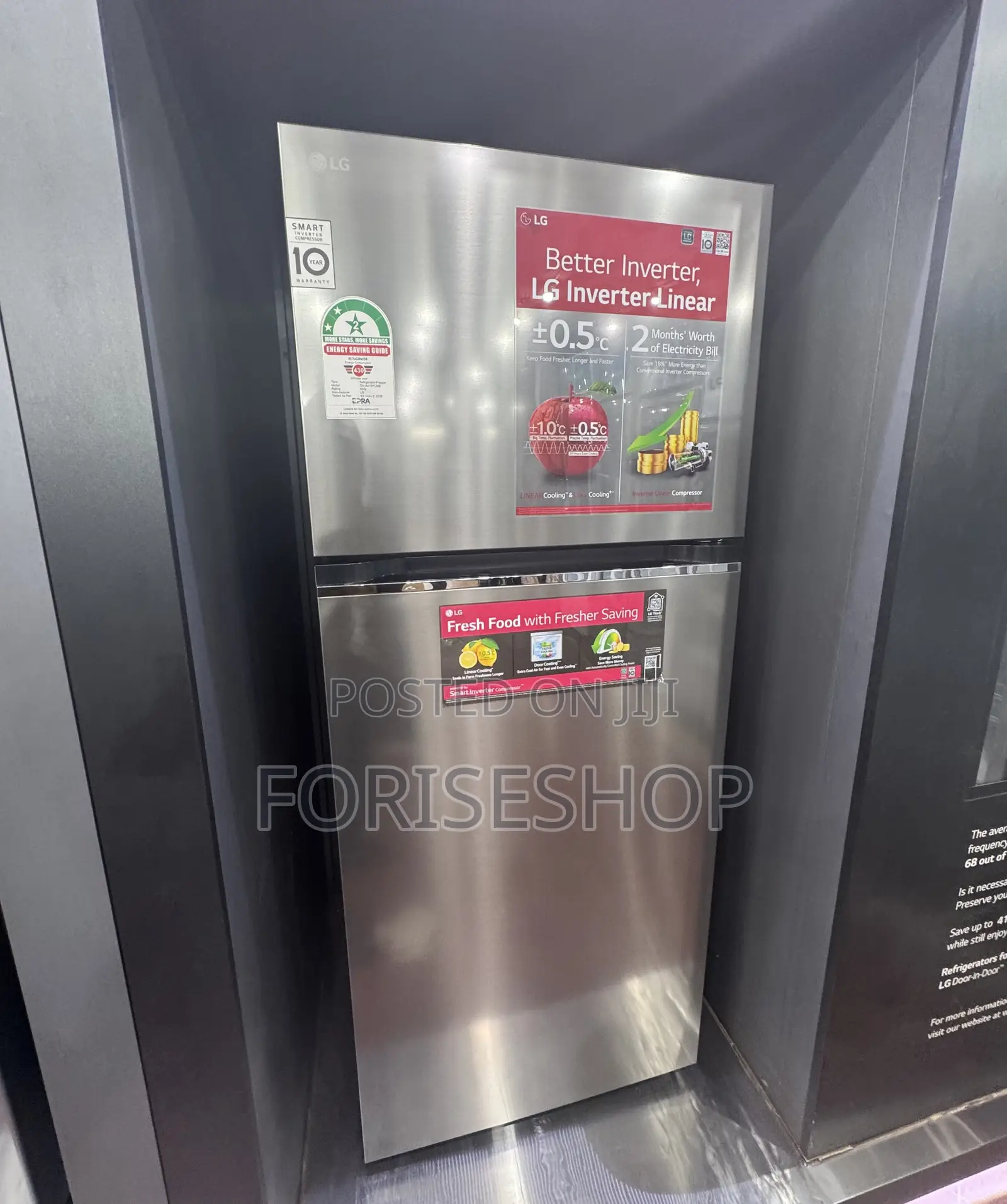 Lg 472 Litres Double Door Fridge Inverter Type 10yrs