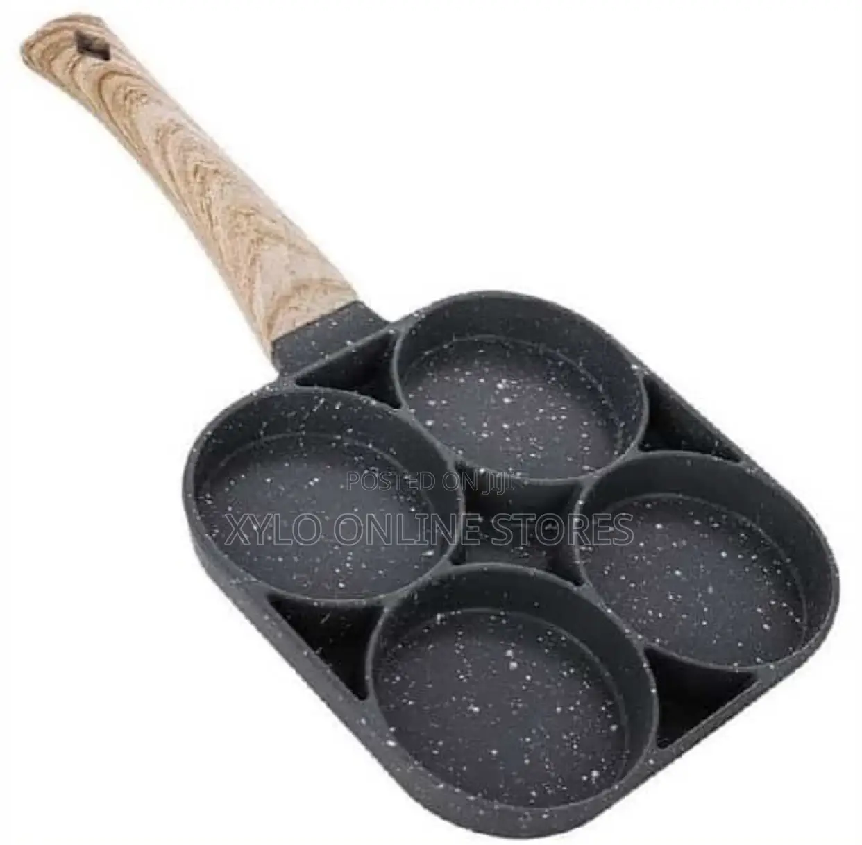 4 in 1 Aluminum Non Stick Black and White Cooking Pan