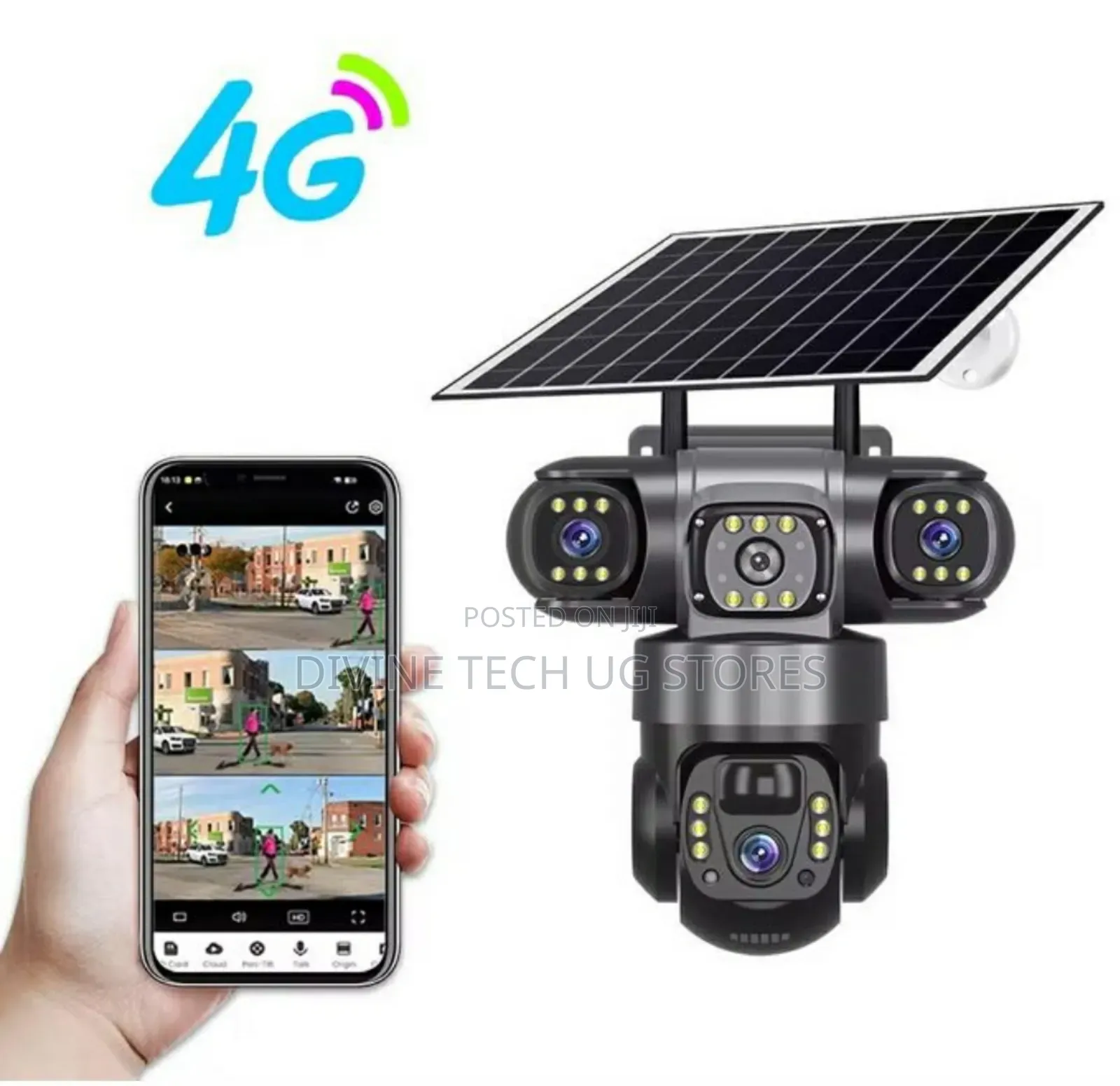 V380pro 3 Lens Solar Powered Camera 10x Zoom 5g - Ai Tech
