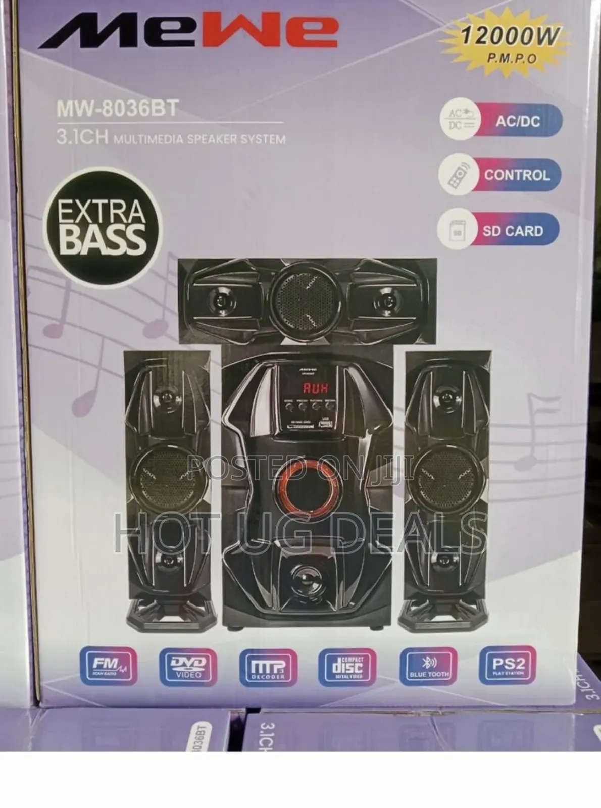 Mewe 3.1ch Multimedia Speaker Syestem, Woofers - Black