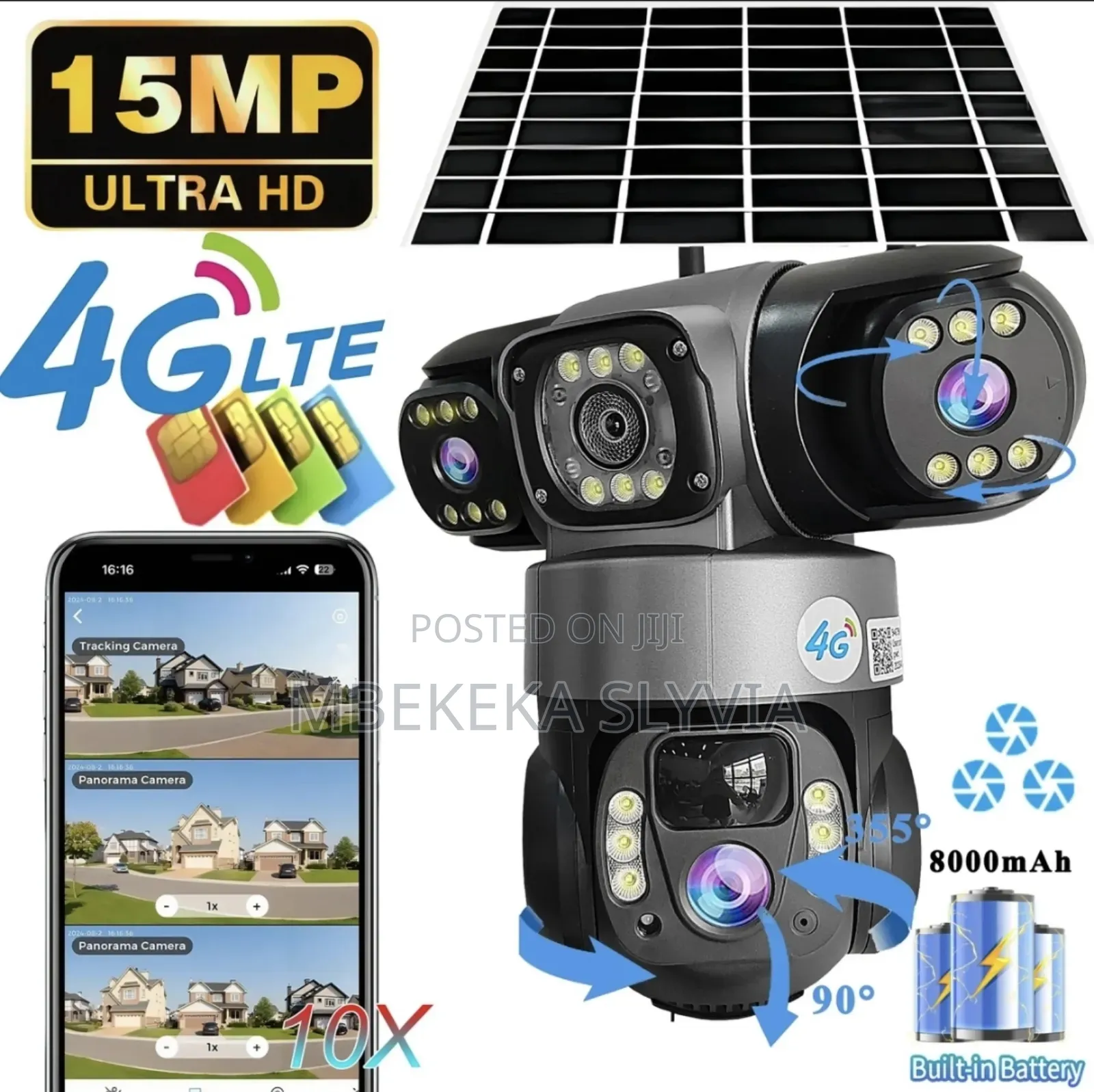 Solar Camera 3 Powerful Lens Free Memory Card Full Hd