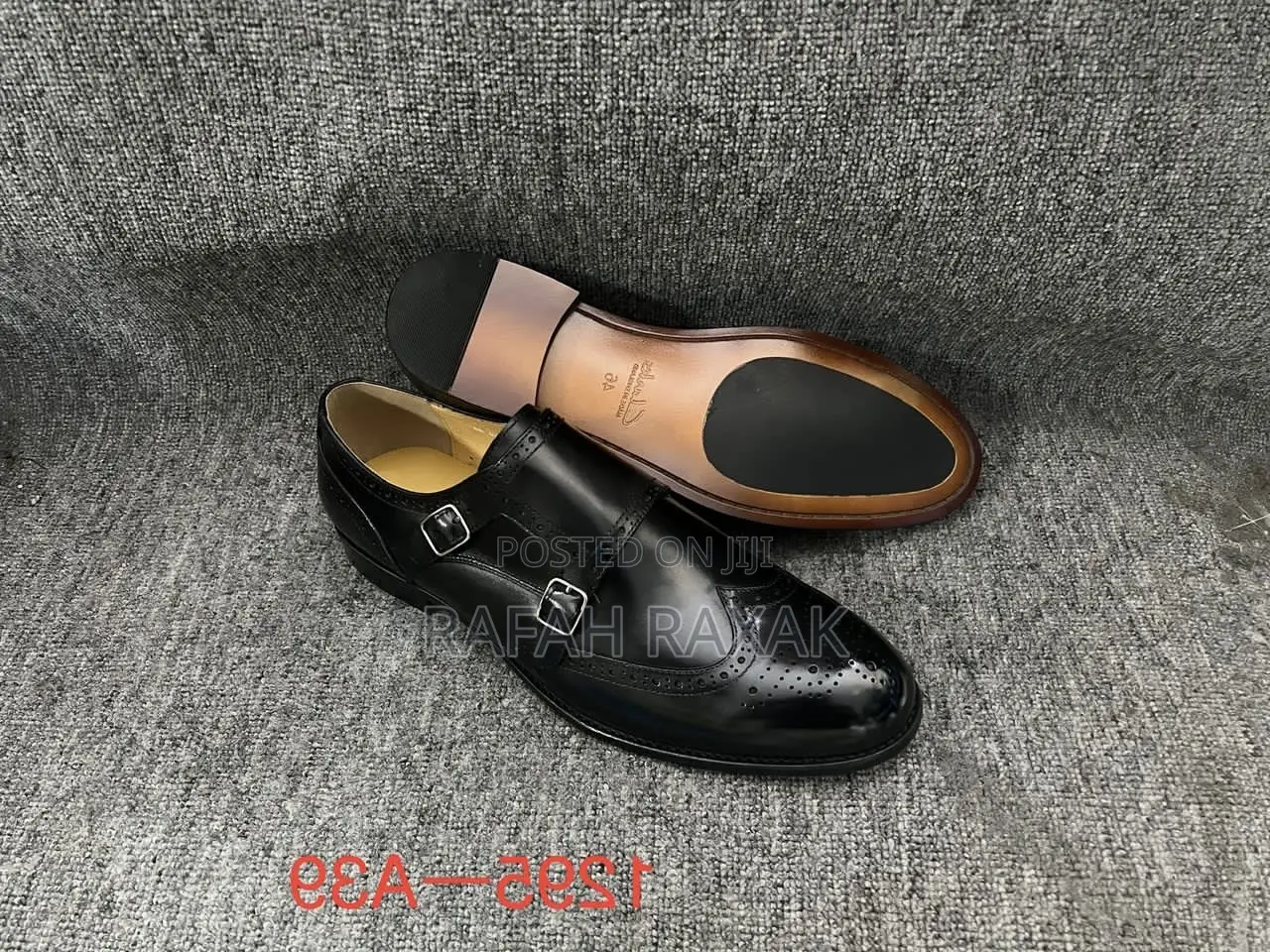 Men’S Black Clarks Double Monkstrap Oxfords