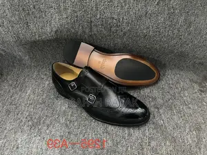 Men’S Black Clarks Double Monkstrap Oxfords