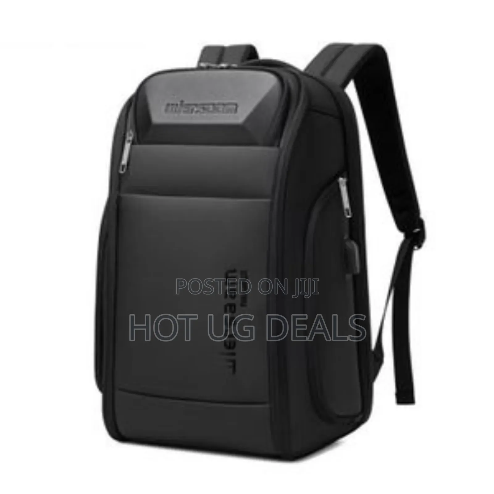 Unisex Water Resistant Laptop Back Bag - Black