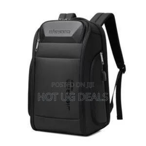 Unisex Water Resistant Laptop Back Bag - Black