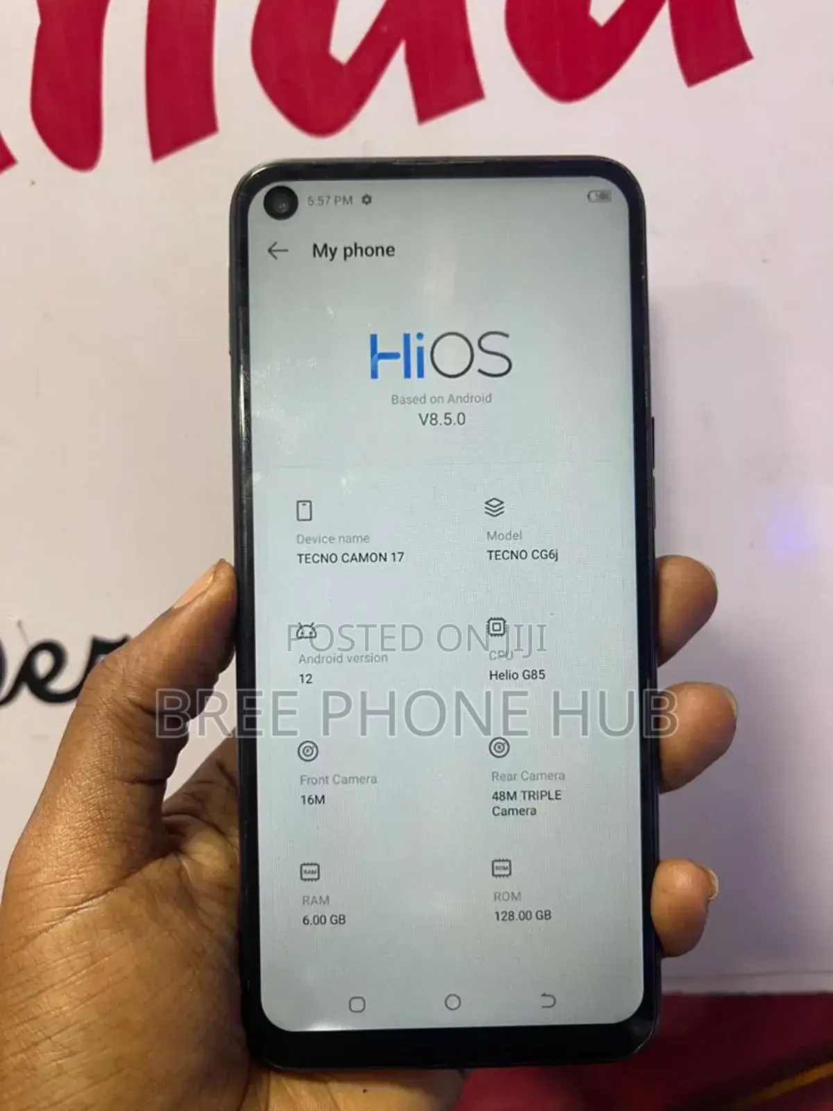 Tecno Camon 17 128 GB Blue