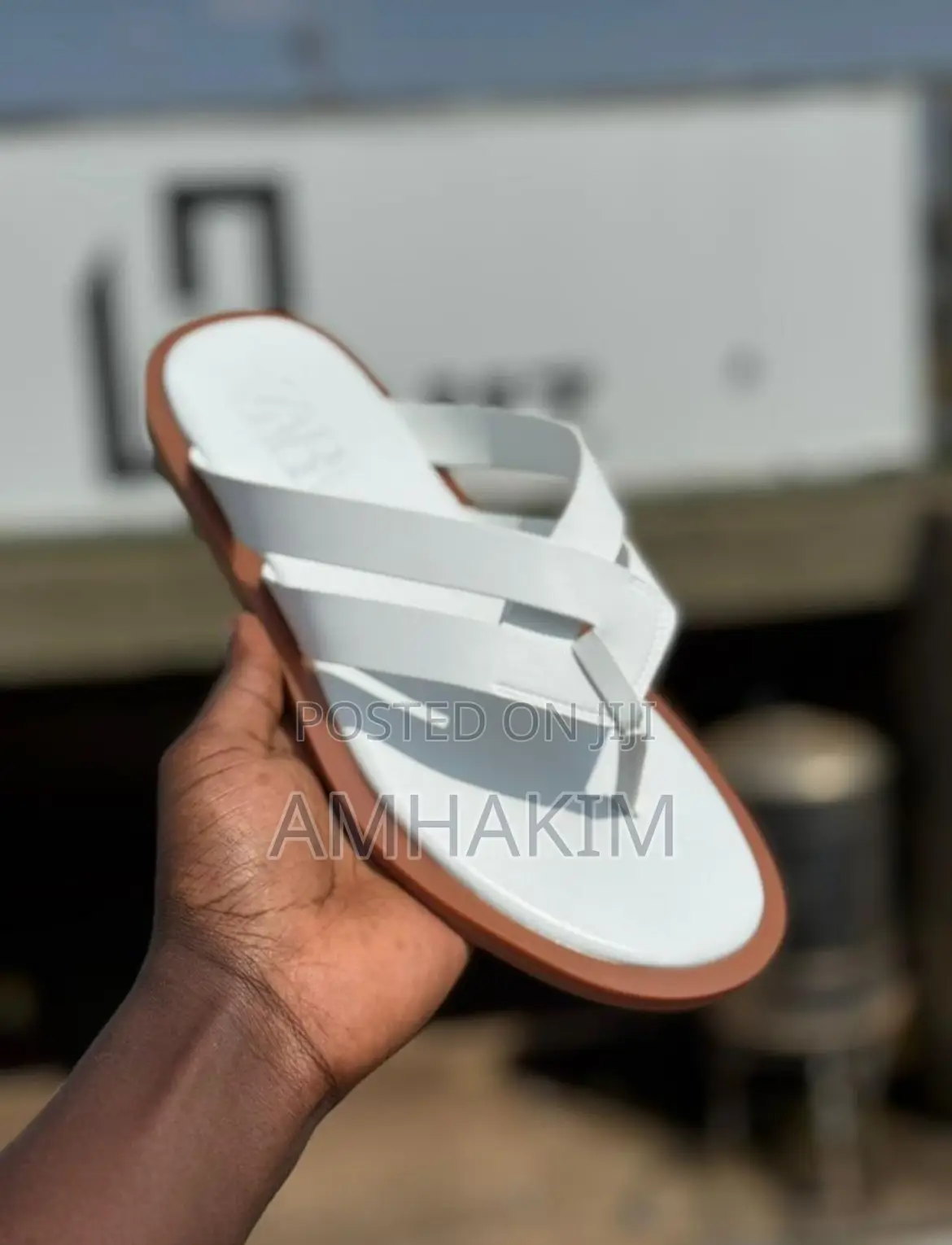 Classic Men Double Strap Leather Sandals in Stock