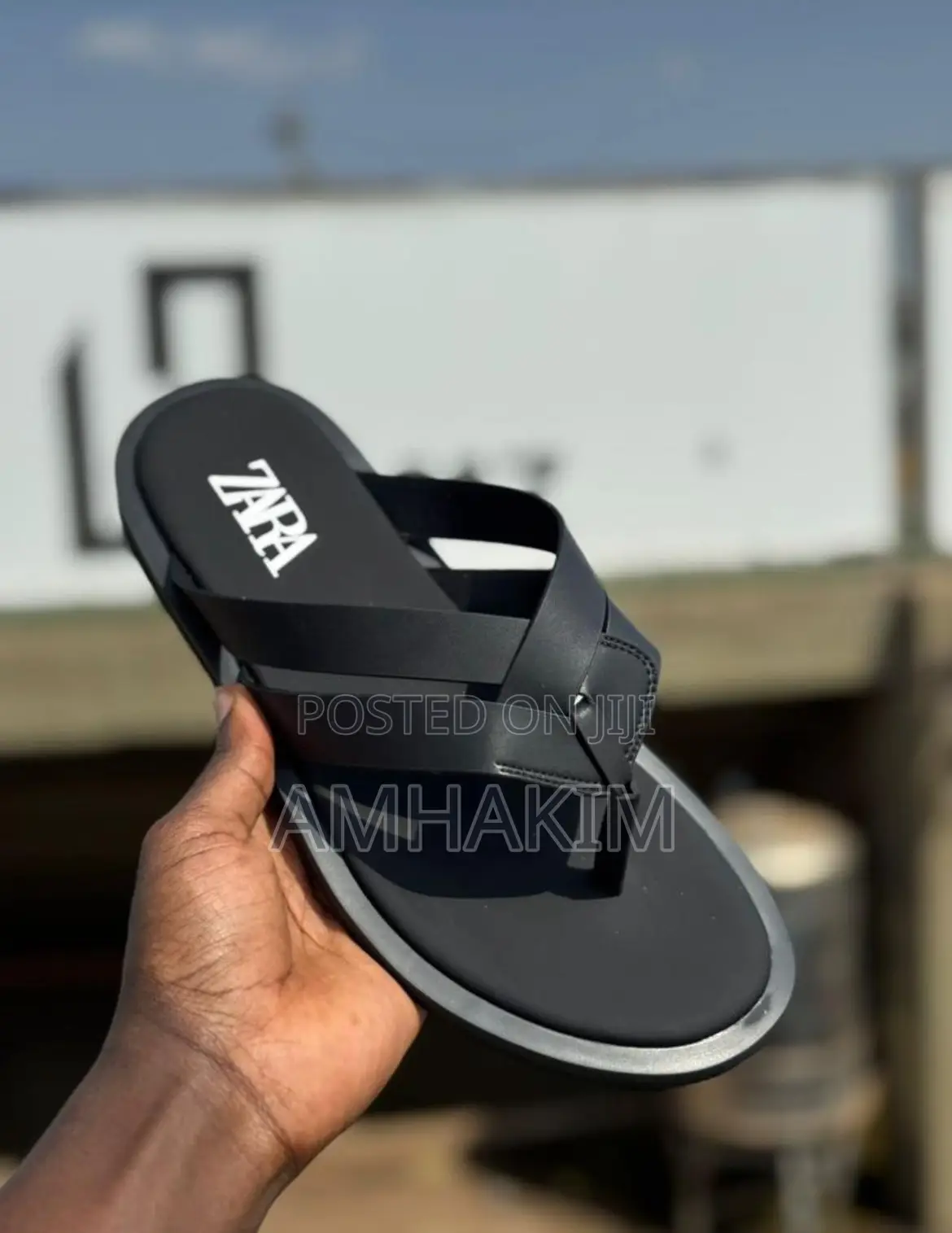 Classic Men Double Strap Leather Sandals in Stock