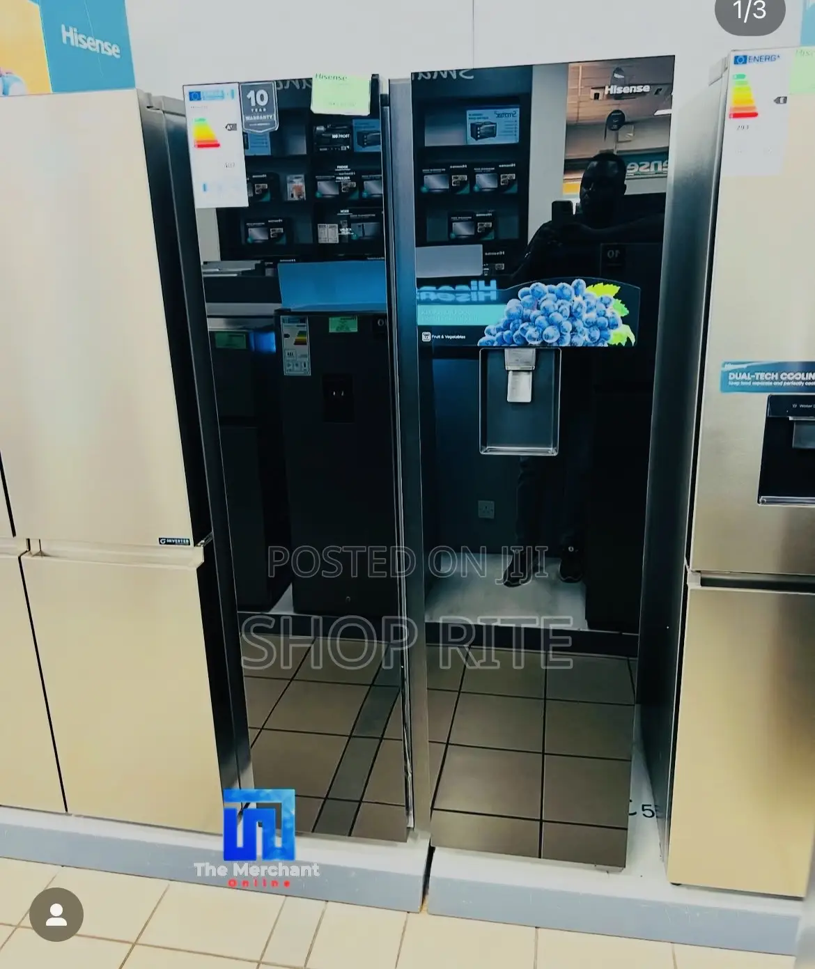 Hisense Refrigerator 750 Liters Side by Side Black