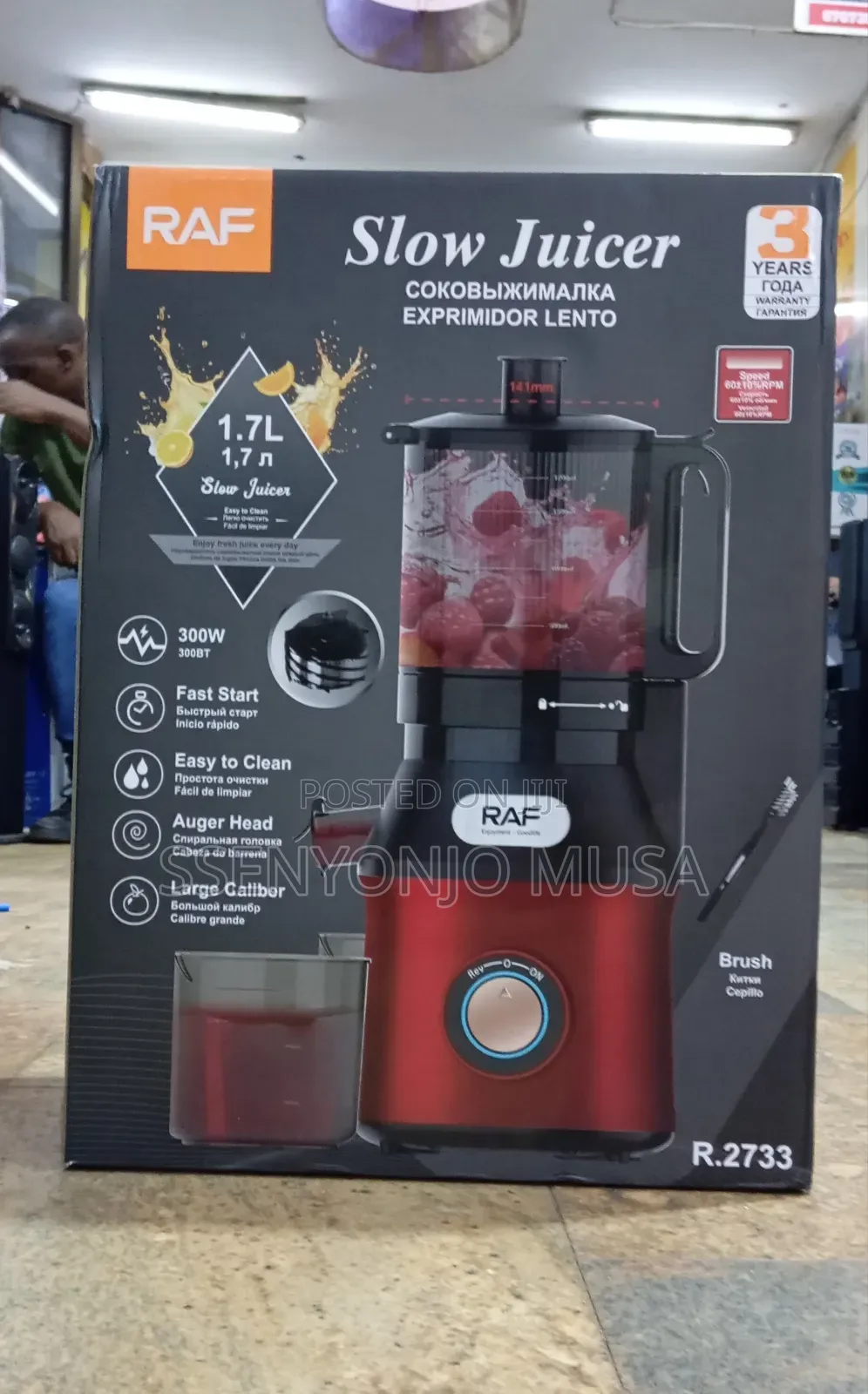 Raf Slow Juicer - 300w Powerful Easy to Use