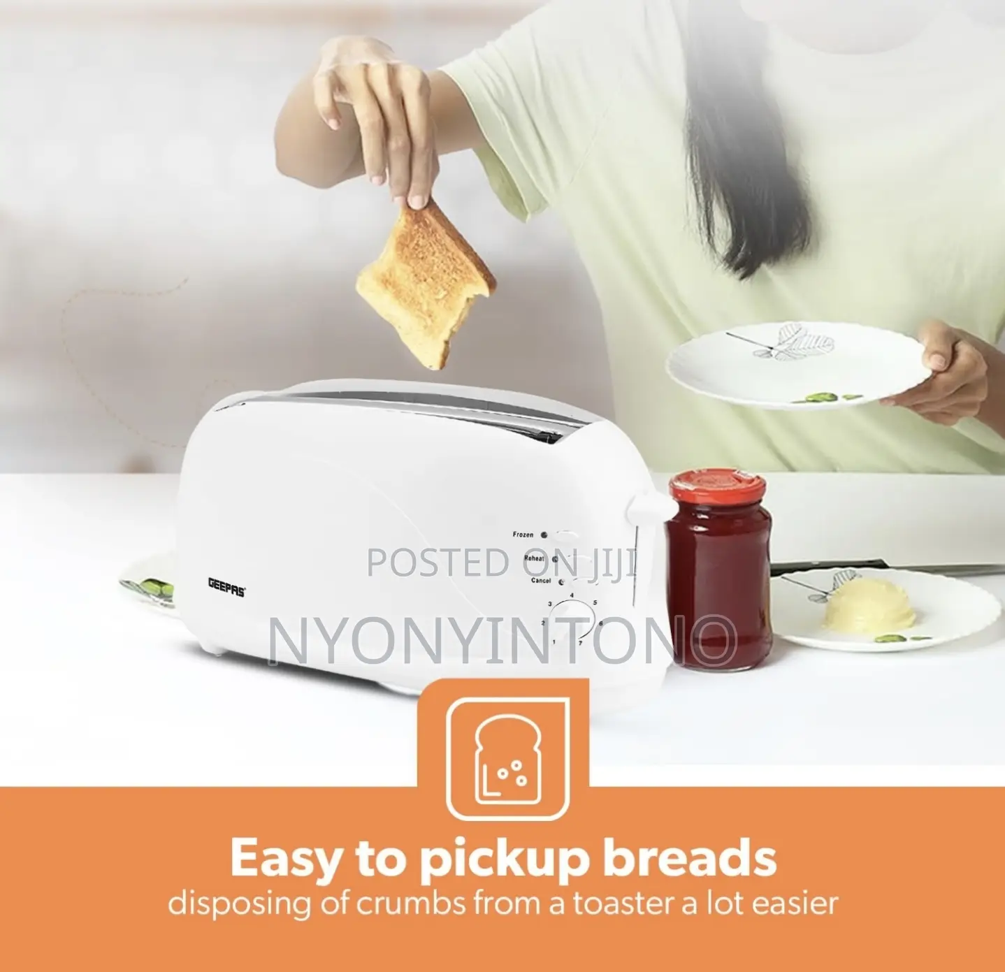 Geepas 4slice Top-Quality Bread Toaster GBT-9895 2yrs Warant