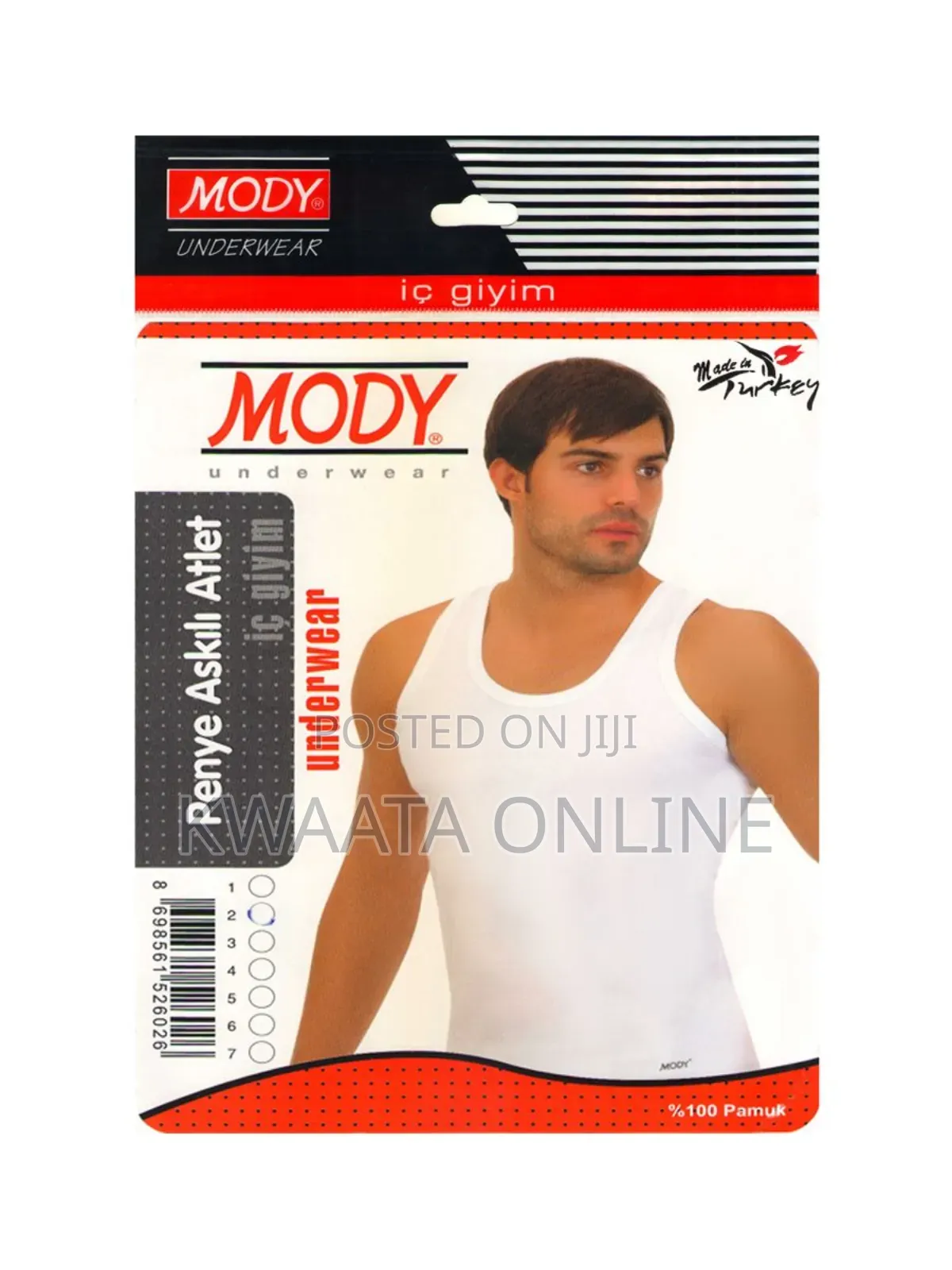 Mody Turkish Original Mens Vest 100% Cotton- 2piece Pack