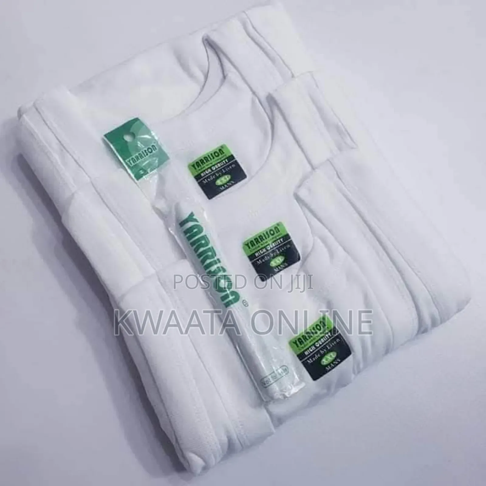 Yarisson 3pc Premium 100% Pure Cotton Men Fitted Vest- White