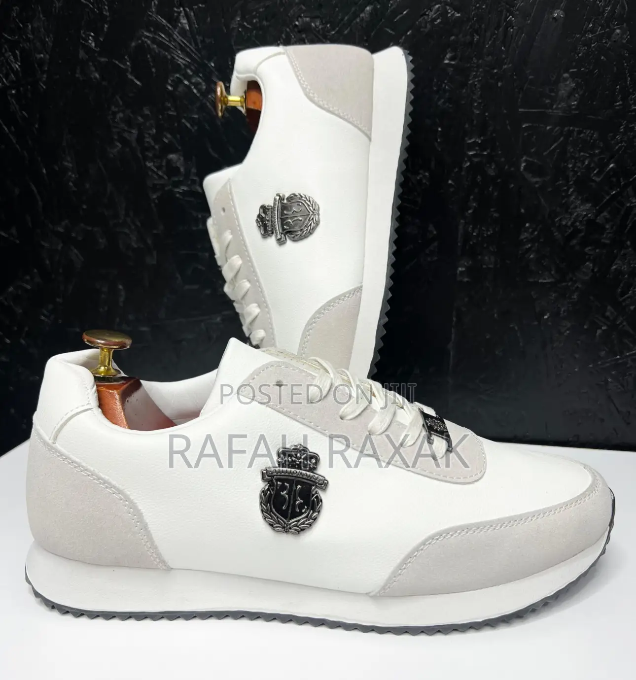 Men’S Super Classic White Billionaire Smart Casual Sneakers
