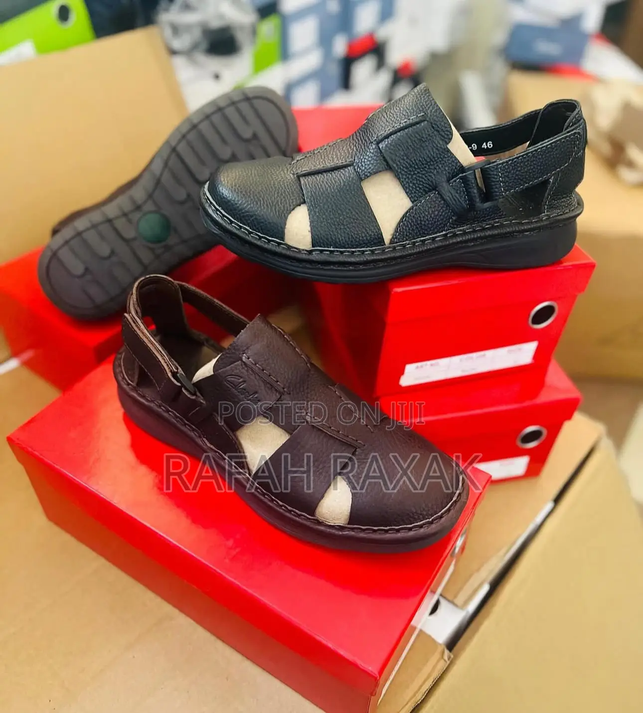 Men’S Super Classic Clarks Summer Leather Casual Sandals