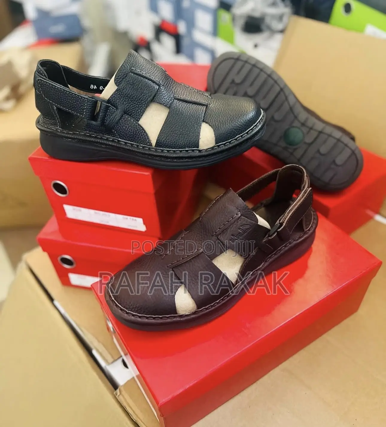 Men’S Super Classic Clarks Summer Leather Casual Sandals