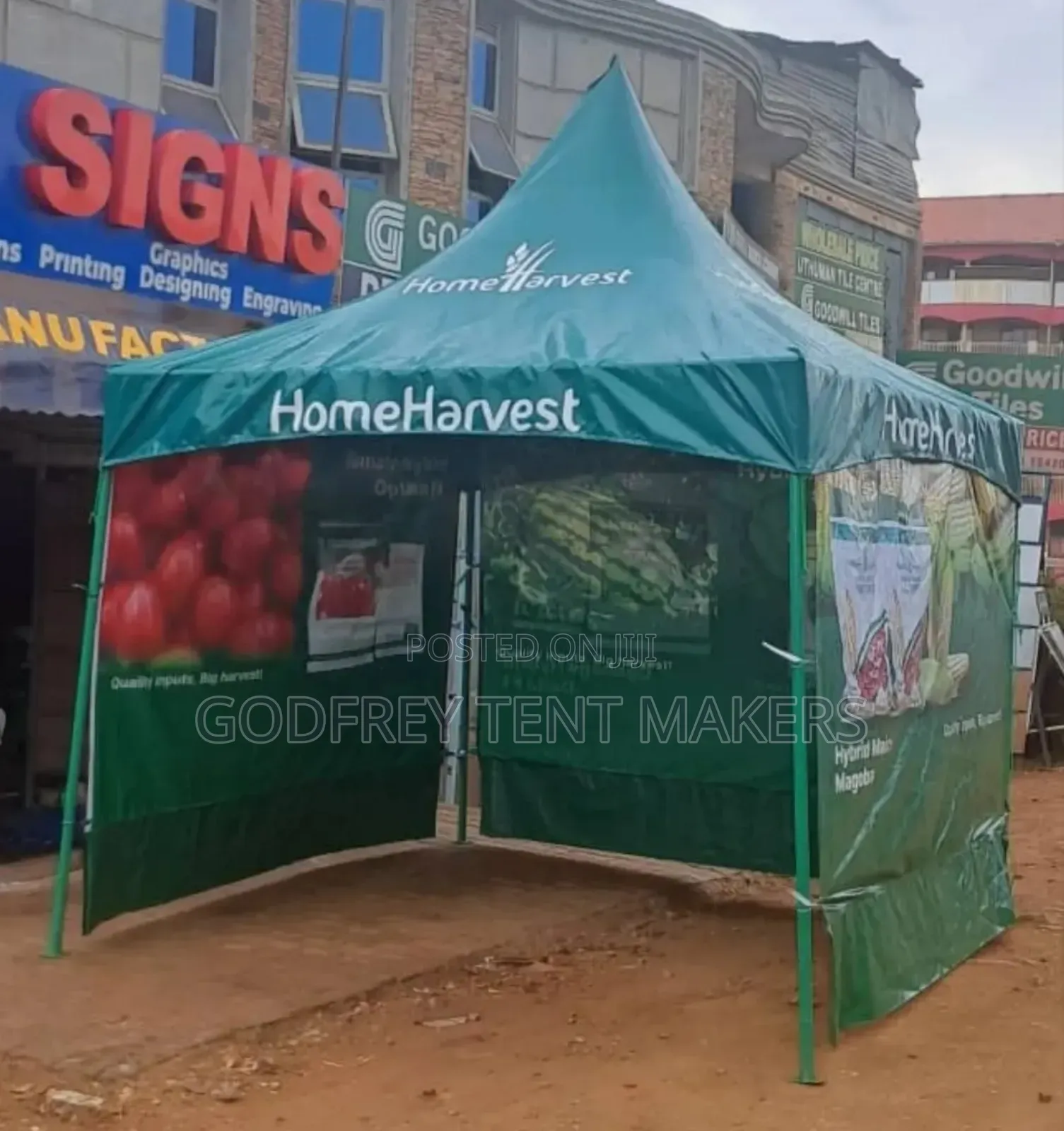 3m X 3m Tent Covered Three Sides