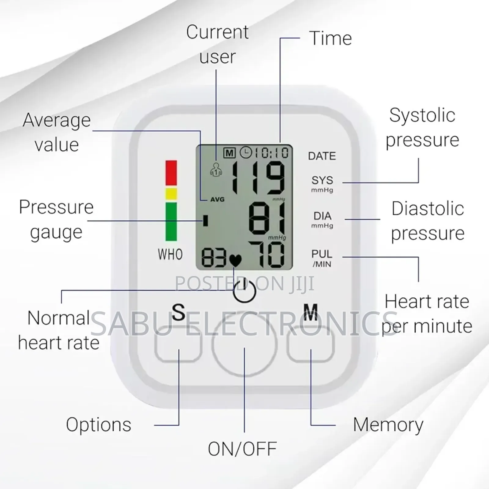 Digital Arm Blood Pressure Monitors With English Voice