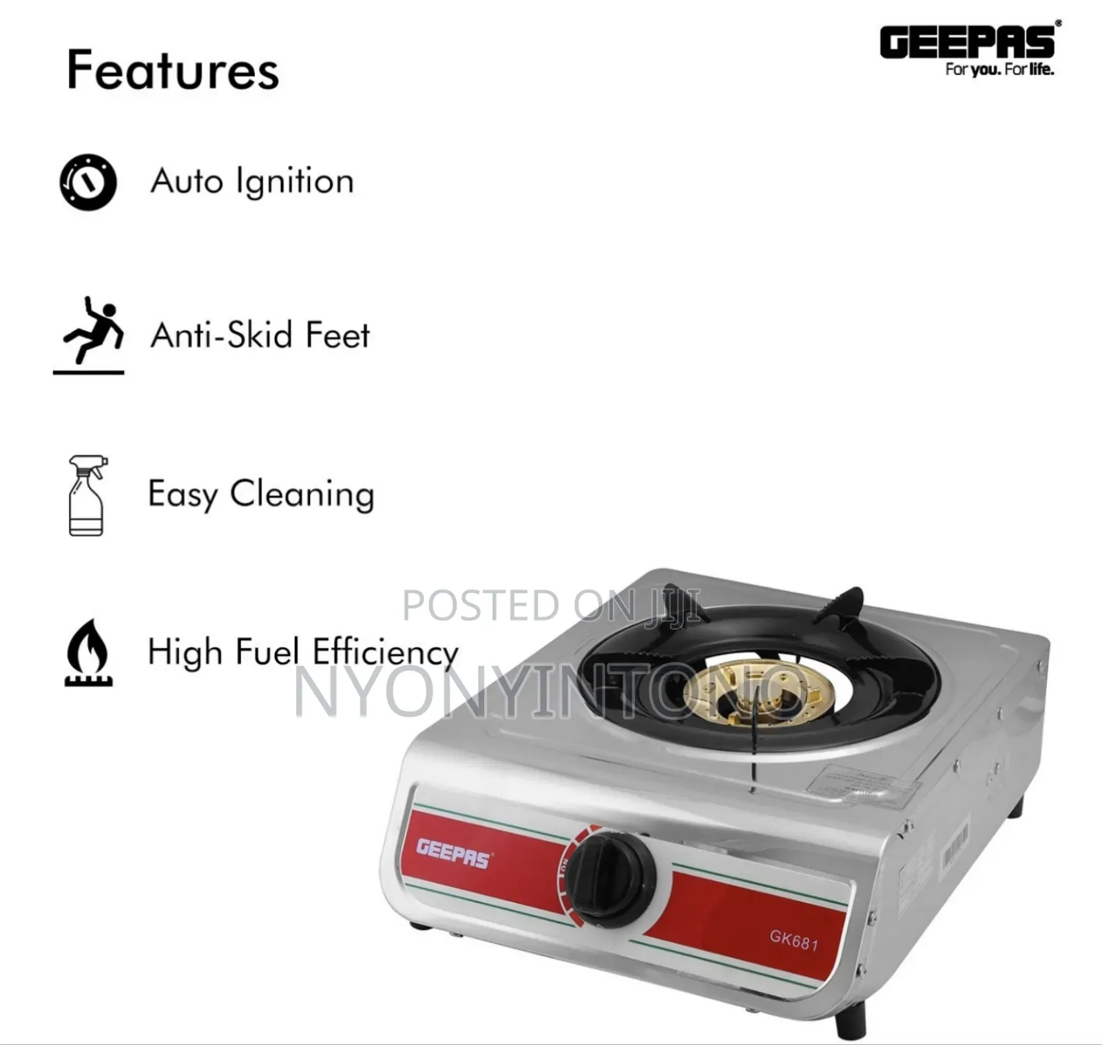 Geepas High-Quality Single Gas Burner