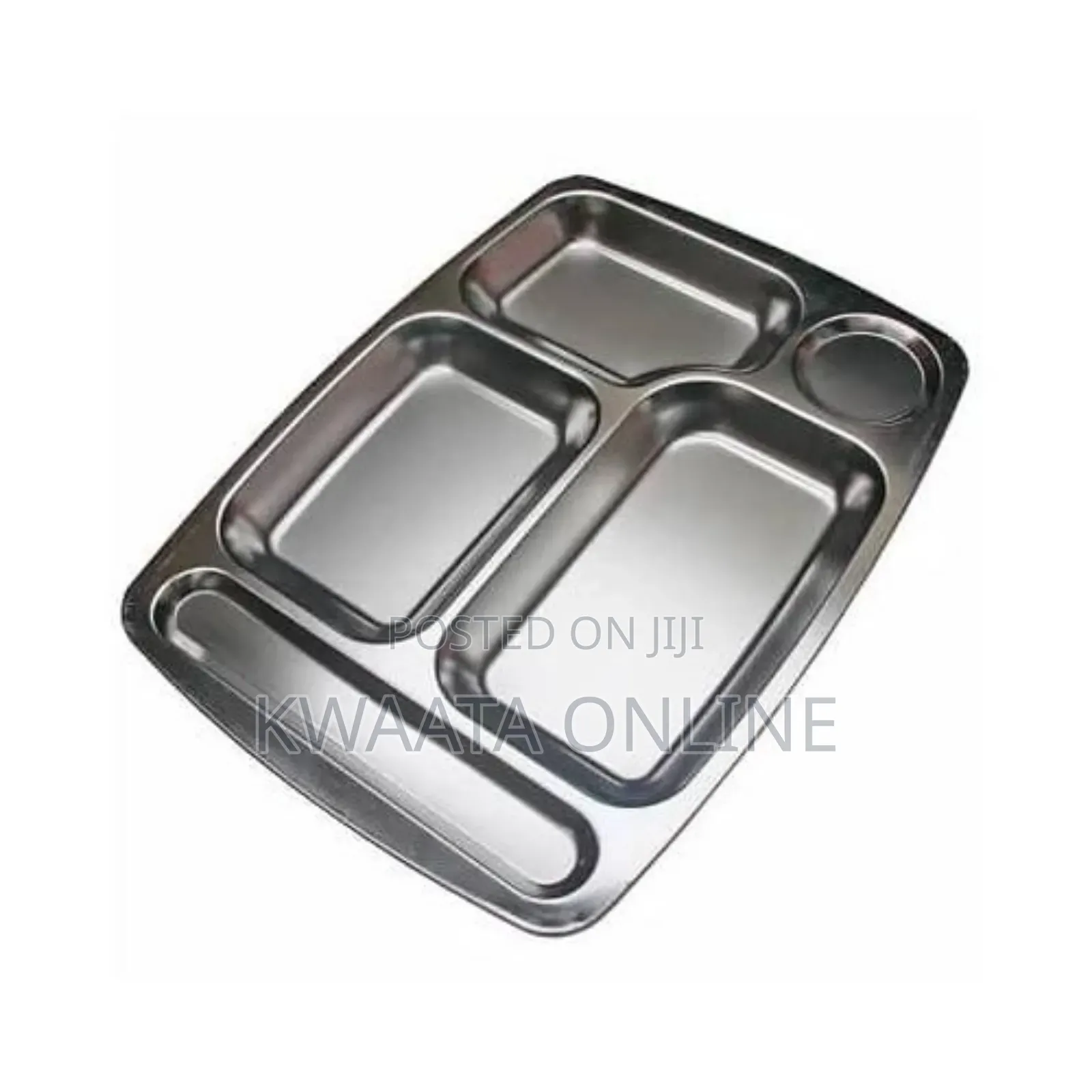 1 Piece Partition Stainless Steel Plate - Silver
