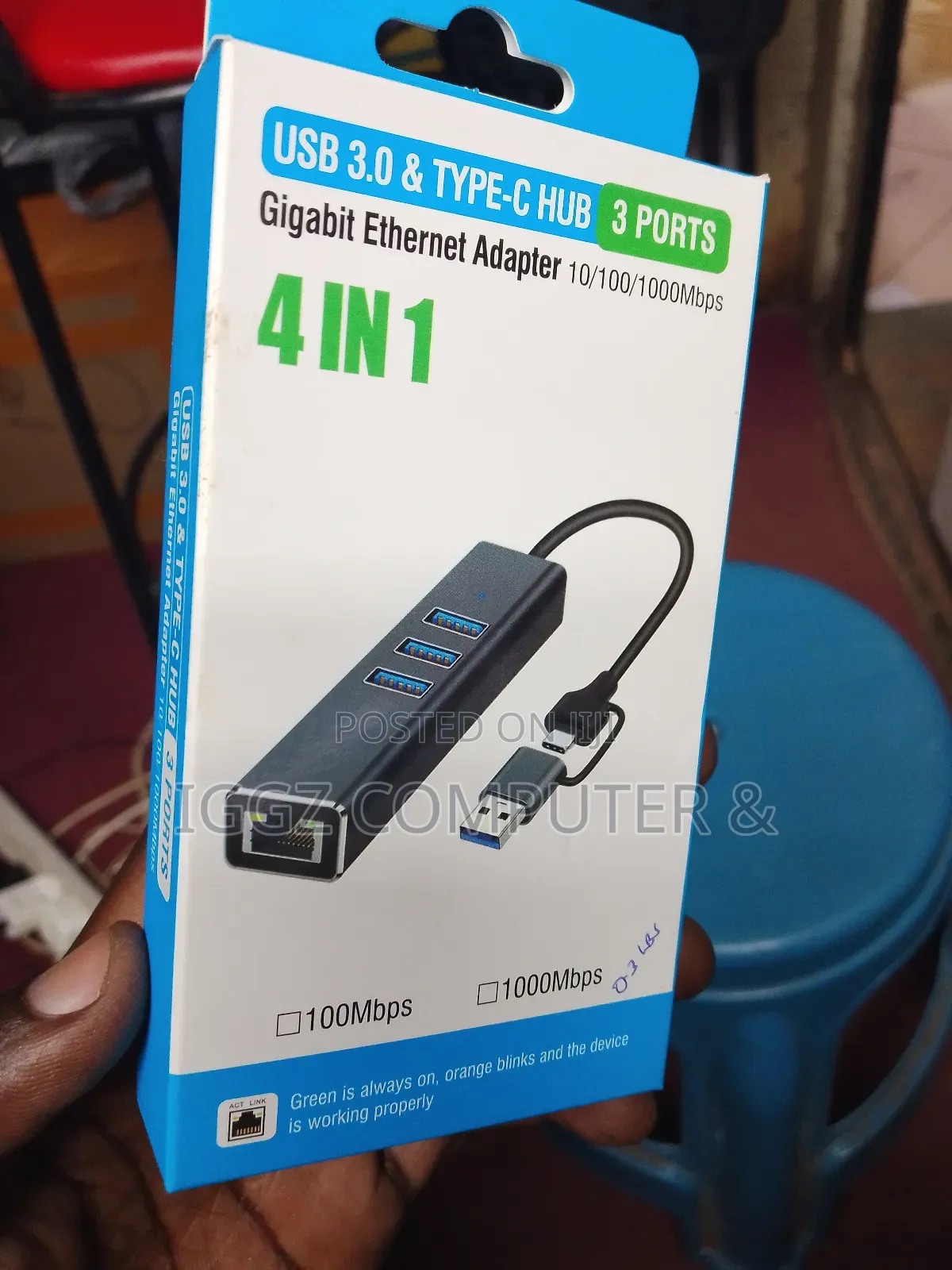 3 Ports Usb 3.0 Type-C Hub