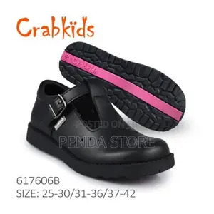 Photo - Black Buckle Girls Formal School Shoes Crabkids
