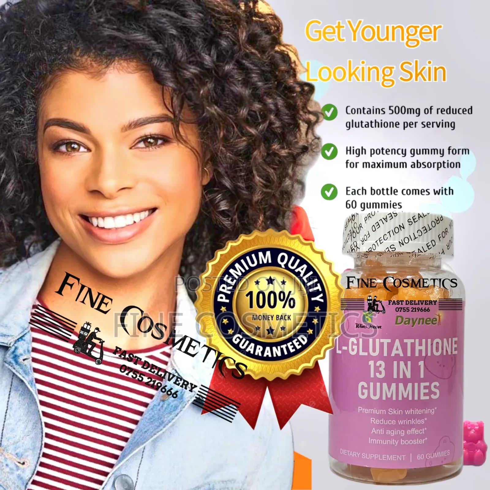 Wholesale Only Glutathione Gummies Skin Whitening Anti-Aging