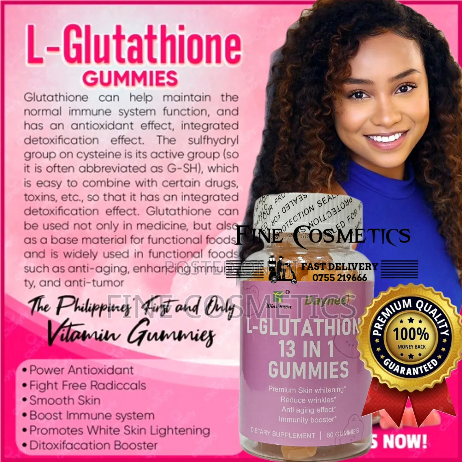 Wholesale Only Glutathione Gummies Skin Whitening Anti-Aging