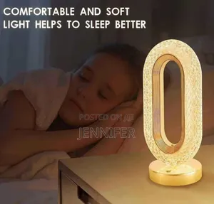 Usb Rechargeable Crystal Table Lamp Oval Shape