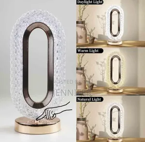 Usb Rechargeable Crystal Table Lamp Oval Shape