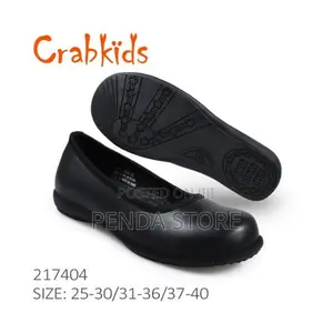 Photo - Crabkids Low Heel Black Girls School Shoes