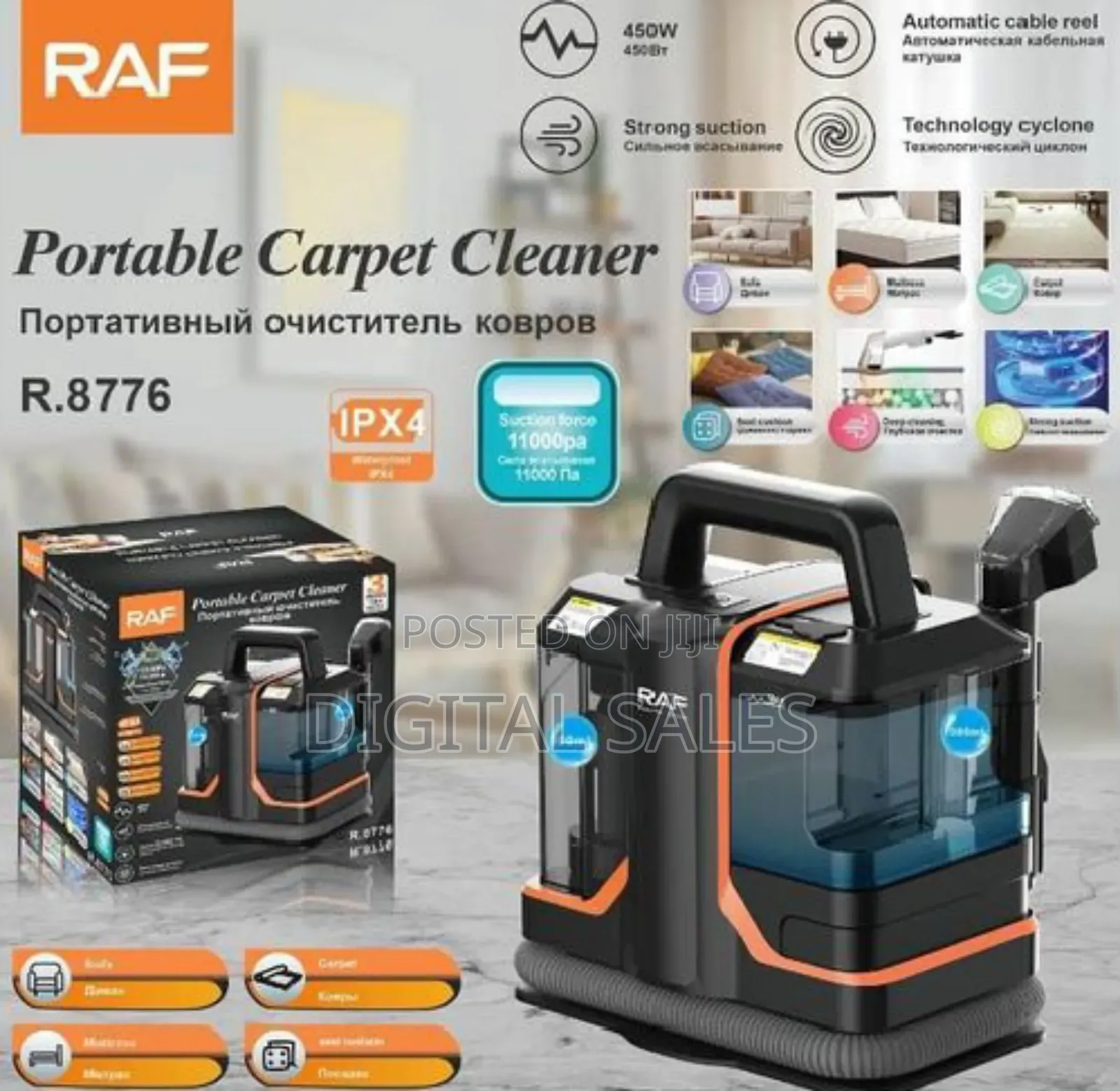 Raf.Wet and Dry Portable Carpet Cleaner