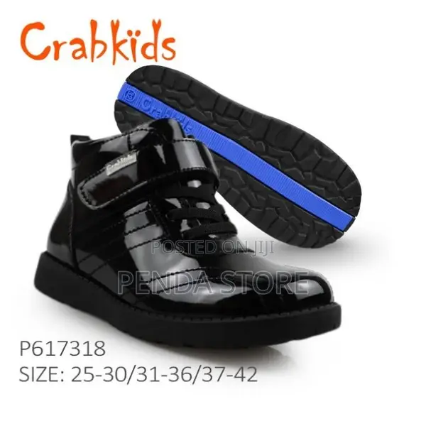 Crab Kids Padded Insole Boys School Shoes