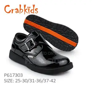 Photo - Crab Kids Polished Uniform Boys School Shoes