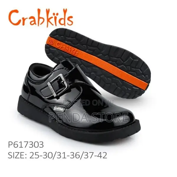 Crab Kids Polished Uniform Boys School Shoes