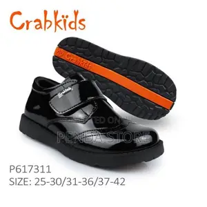 Photo - Crab Kids Classic Fit Black Boys School Shoes