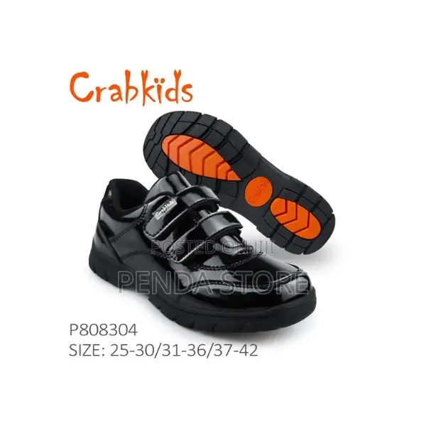Crab Kids Stitched Edge Formal Boys School Shoes