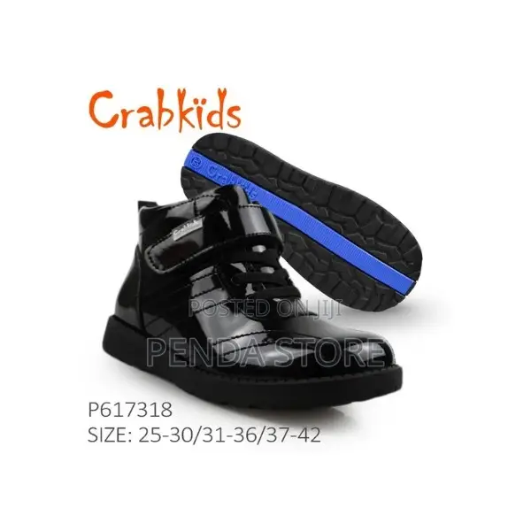 Crab Kids Strong Grip Sole Boys School Shoes in Central Division
