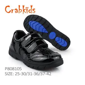 Easy Clean Black Polishable School Shoes Crabkids