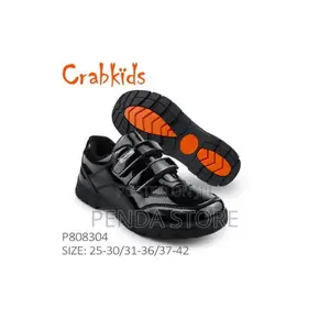 Comfortable Velcro Strap Boys School Shoes Crabkids