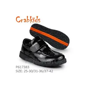 Classic Shine Boys Black School Shoes Crabkids