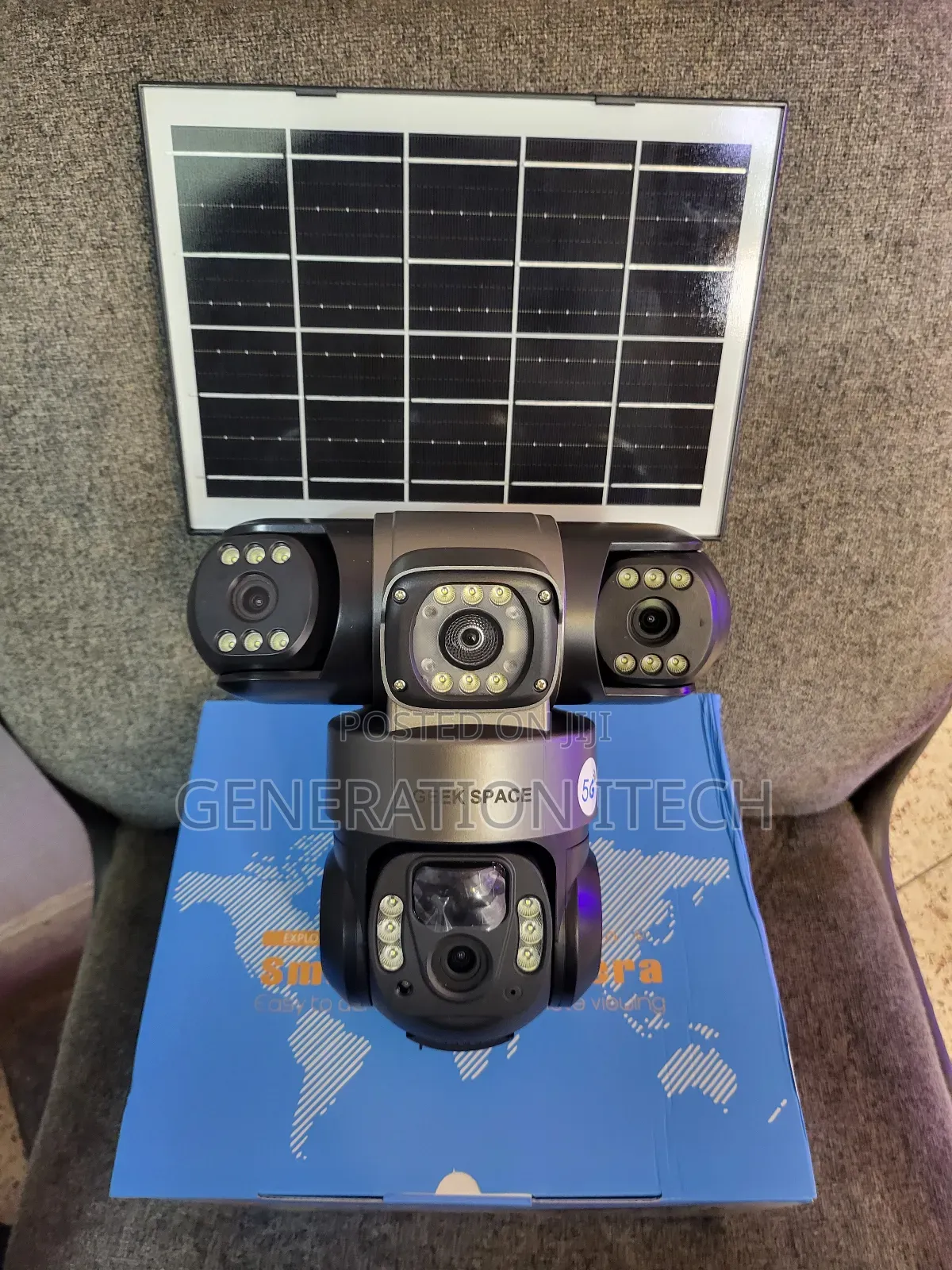 Real 3 Lens 4g Solar Camera- 15mp Ultra Hd- Night Vision